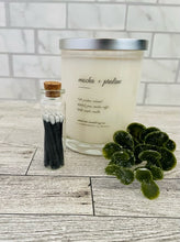Load image into Gallery viewer, White Mocha + Praline Soy candle tuxedo matches
